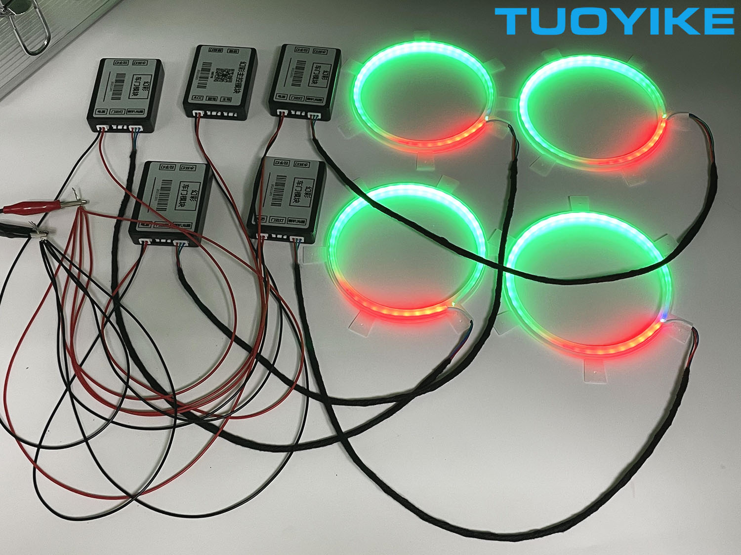 4PCS LED Symphony Car Audio Ho - Car Ambient Light Door Panel Acrylic recensie en prijs