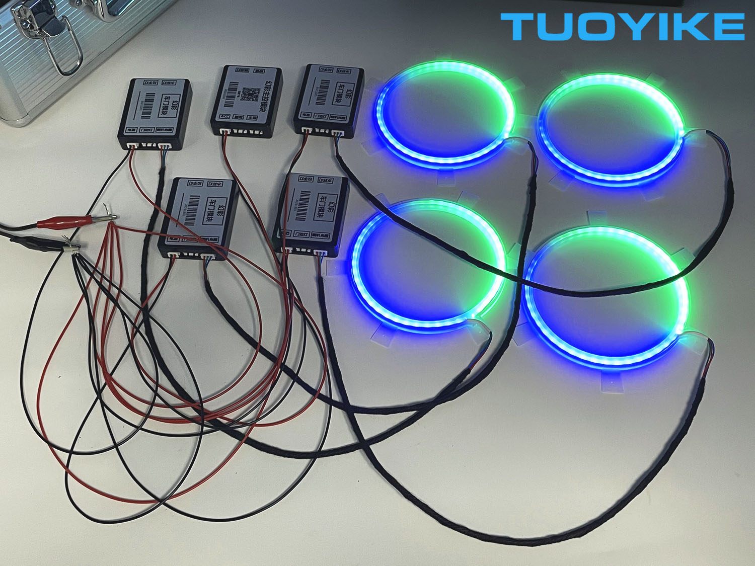 4PCS LED Symphony Car Audio Ho - Car Ambient Light Door Panel Acrylic recensie en prijs