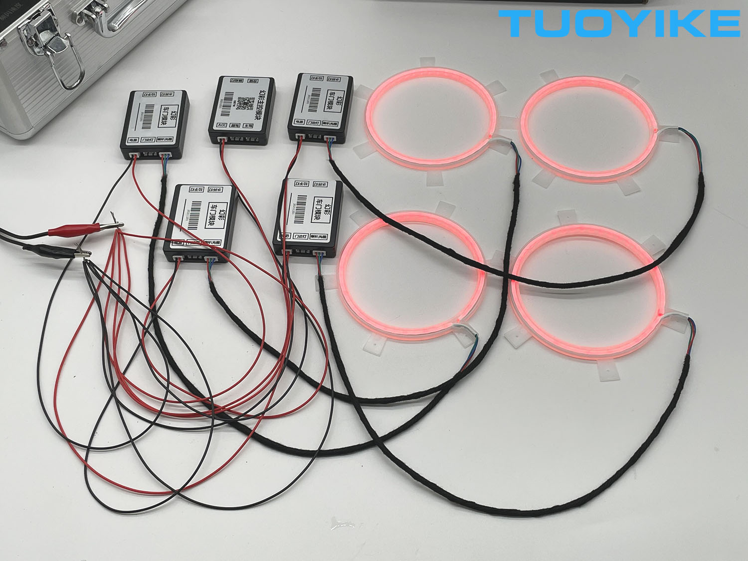 4PCS LED Symphony Car Audio Ho - Car Ambient Light Door Panel Acrylic recensie en prijs