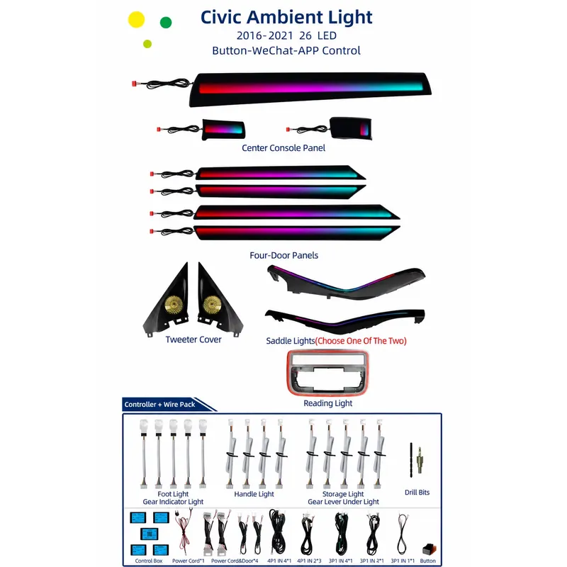 Auto-omgevingsverlichting voor - Car Ambient Light Door Panel Acrylic recensie en prijs